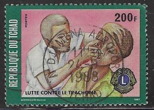 Chad #573F (1987), postally used single