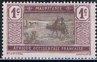 Mauritania 18, 1c Crossing Desert, MH, VF