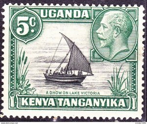 KENYA UGANDA & TANGANYIKA 1935 KGV 5c Black & Green SG111 FU