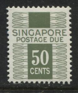 Singapore 50 cents Postage Due perf 13 by 13 1/2 mint o.g.