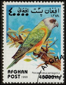 Afghanistan sw1960 - Cto - 40,000a Senegal Parrot (Cinderella) (1999)