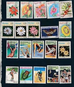 D397877 Nicaragua Nice selection of VFU (CTO) stamps