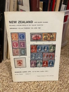 NEW ZEALAND & PACIFIC ISLANDS - June 11-12, 1969 Robson Lowe Auction Catalogue