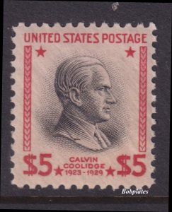 BOBPLATES #834 Coolidge Single VF MNH SCV=$75