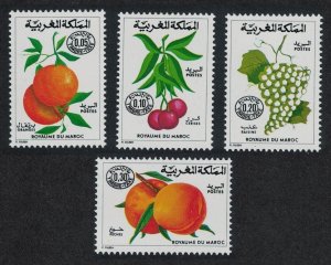 Morocco Peaches Cherries Grapes Fruits 4v Postage Due 1974 MNH SG#D393-D396