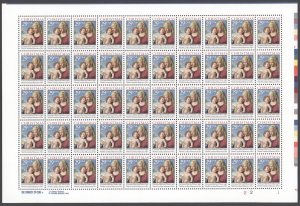 US Scott#2789 29c  Christmas, Giovanni Madonna and Child Sheet of 50 MNH