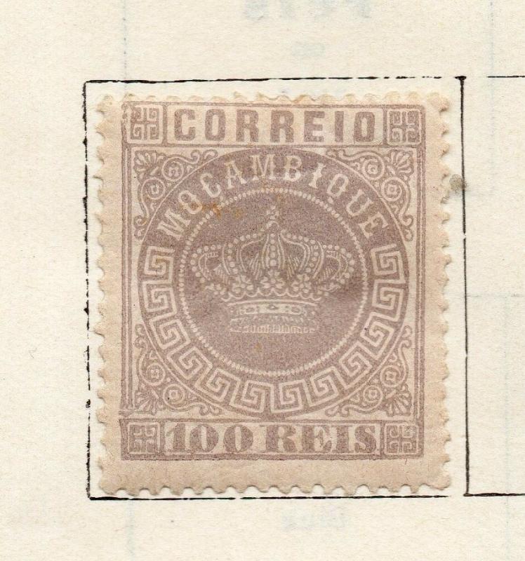 Mozambique 1877 Early Issue Fine Mint Hinged 100r. 301211