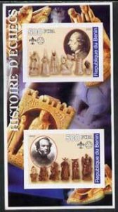 BENIN - 2002 - History of Chess - Imperf Min Sheet - M N H - Private Issue