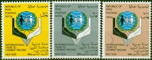 Iraq 1978 Combat Racism Set of 3 SG1363-1365 V.F MNH