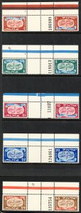 Israel Stamps # 10-14 MNH Superb Rare Tete-Beche Gutters