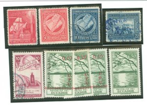 Ecuador #495/506/508/528/ Used Single