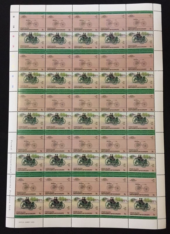 TUVALU Cars Automobiles Sheets x 22 MNH(1100 Stamps) BLK23 