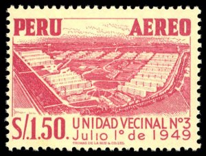 PERU Sc C118 MNH - 1953 1.5s - Housing Unit #3