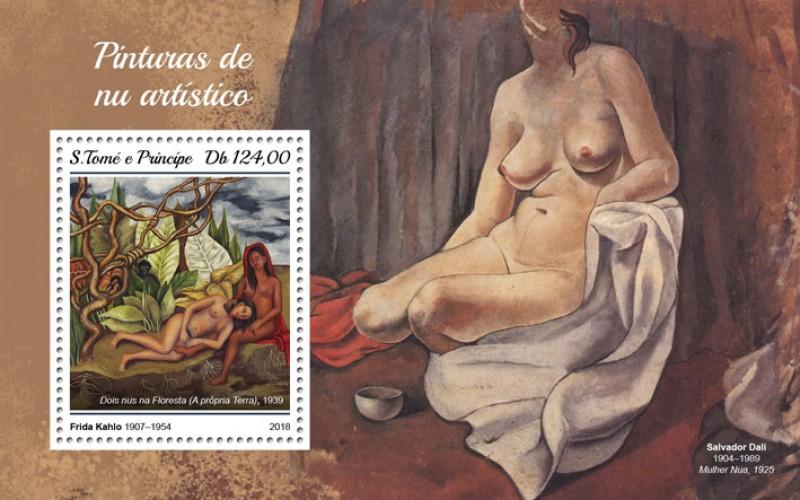 SAO TOME - 2018 - Nude Paintings - Perf Souv HV Sheet - MNH