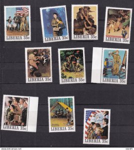 Liberia 1979 Collection of Art Norman Rockwell set 50 stamps Perf MNH 16240