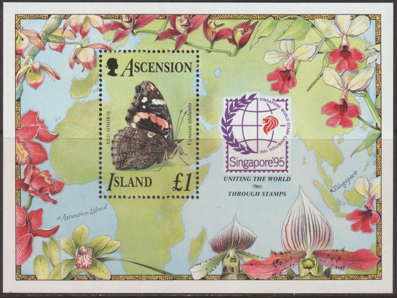 EDSROOM-O20022 Ascension Island 622 MNH 1995 Complete Butterfly