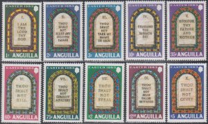 ANGUILLA 526-35 CPL MNH SET of THE TEN COMMANDMENTS