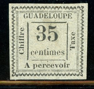 Guadeloupe 1884 French Colony 35¢ Black/Drab SG #D13 Mint D957