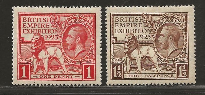 GREAT BRITAIN SC# 185-86   FVF/MOG