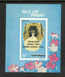 GREAT BRITAIN 1971 STRIKE POST LABELS 5s PEKINESE DOG Topical Souvenir Sheet MNH