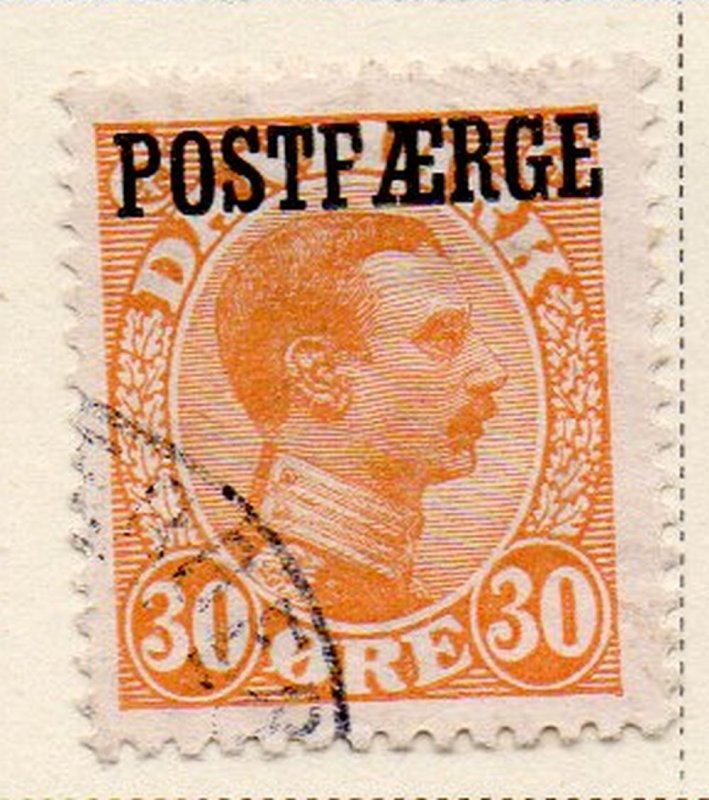 Denmark Sc Q5 1922 30 ore Christian X Post Faerge overprint stamp used