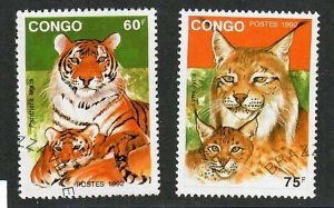 Congo People's Republic; Scott 979, 980;  1992;  Used