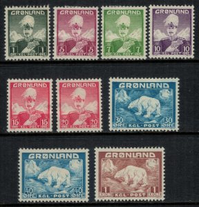 Greenland #1-9*  CV $36.00