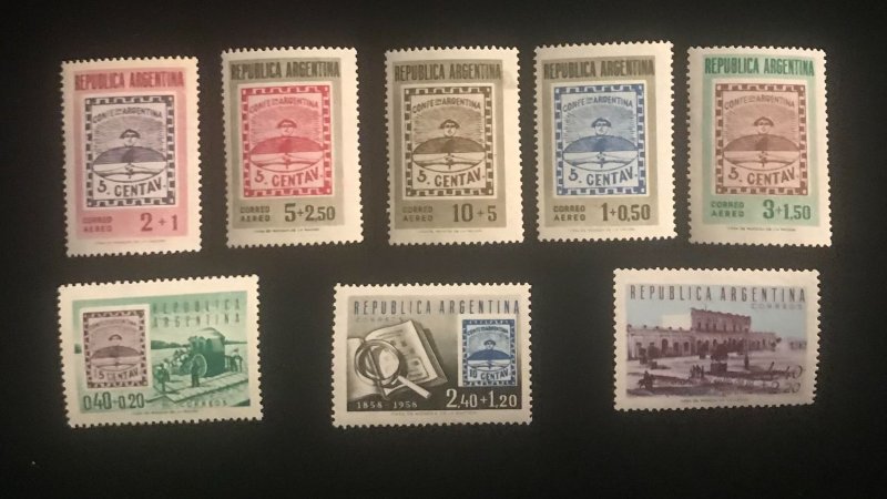 Argentina B14-16 & CB8-12, Stamp on Stamp, MNH, complete set of 8