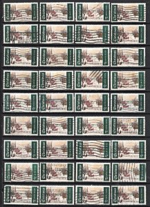 SC#1384 6¢ Christmas: Winter Sunday (1969) Used Lot of Thirty Six Stamps