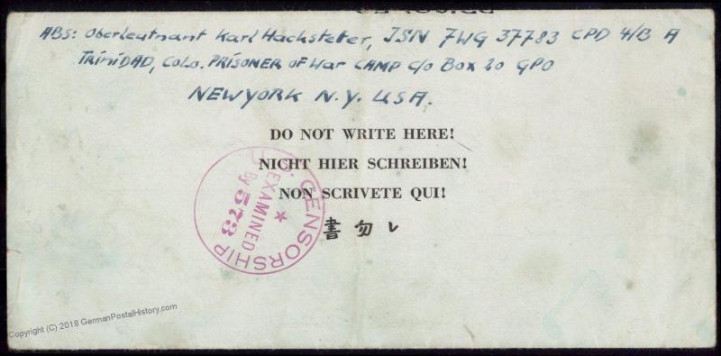 USA Camp Trinidad Colorado WWII Germany POW Kriegsgefangenen Kgf 81602