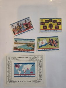 Stamps Anguilla Scott #521-5 nh