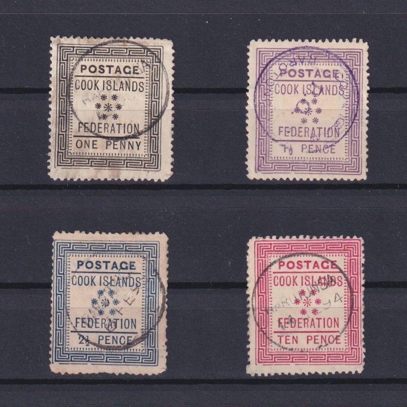 COOK ISLANDS 1892, SG# 1-4, CV £200, Used