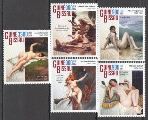 B0044 2014 Guinea-Bissau Erotic Nude Art Set Mnh