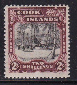 Album Treasures Cook Islands Scott # 123 2sh Village And Palms Mint With-