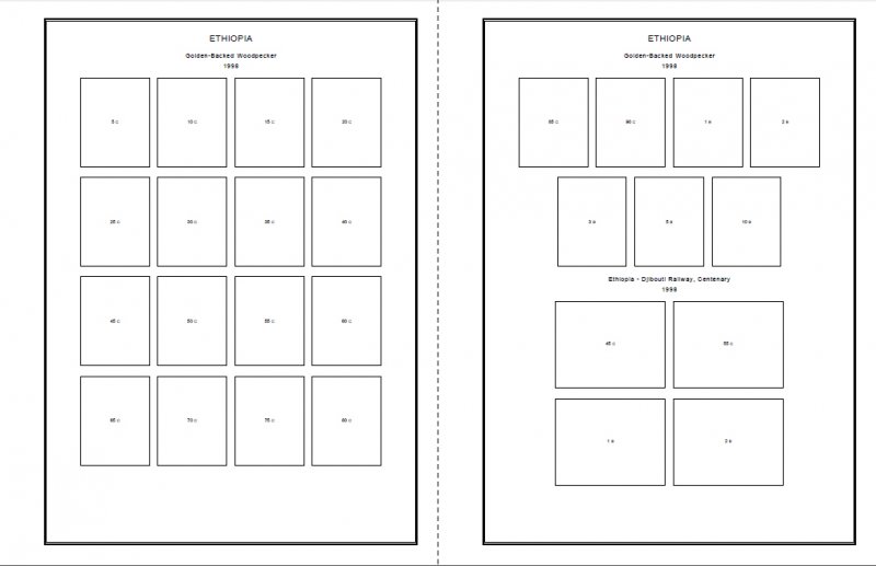 ETHIOPIA STAMP ALBUM PAGES 1894-2011 (180 PDF digital pages)