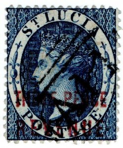 (I.B) St Lucia Revenue : Duty Stamp 3d