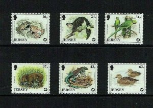 Jersey: 1997, Wildlife Preservation Trust (6th issue)  MNH set.  