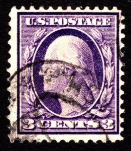 1908, US 3c, Washington, Used, Sc 333