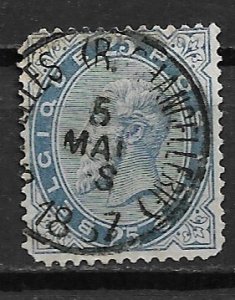 1883 Belgium 47 King Leopold II 25c used.