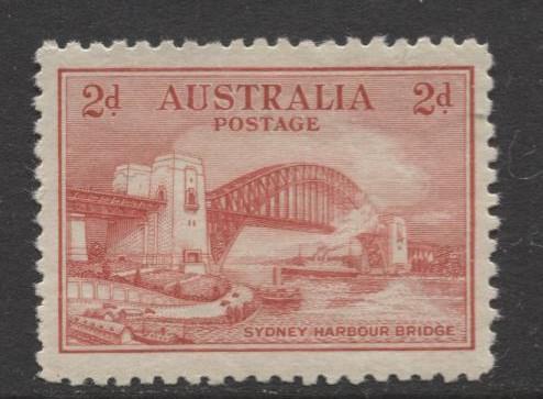 Australia - Scott 130- Sydney Harbor Bridge  -1932- MLH - Single 2d stamp