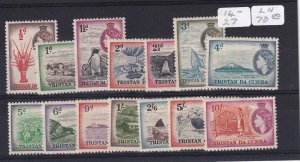 TRISTAN DA CUNHA # 14-27 VF-MLH QE11 ISSUES TO 10sh BUY NOW CHEAPO