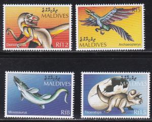Maldive Islands # 2273-2276, Dinosaurs, NH, 1/2 Cat.