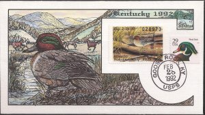 Group of 21 Fred Collins Hand Painted Milford State Duck FDCs - Closeout Sale