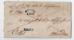 praephilatelic letter  1845 from galizien : niepolomice - sandec