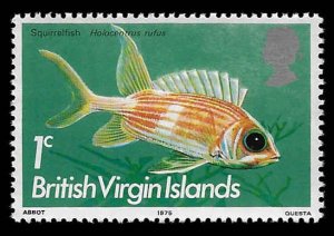 British Virgin Islands #285 MNH - 1c; Squirrel Fish (1975)