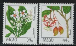 PALAU 135-136 MNH  FLOWERS