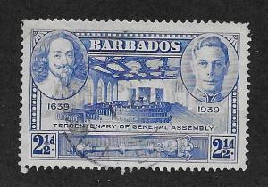 BARBADOS SC# 205 VF/U 1939