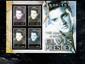 GHANA #2497  2006   ELVIS PRESLEY    MINT VF NH  O.G  SHEET 4