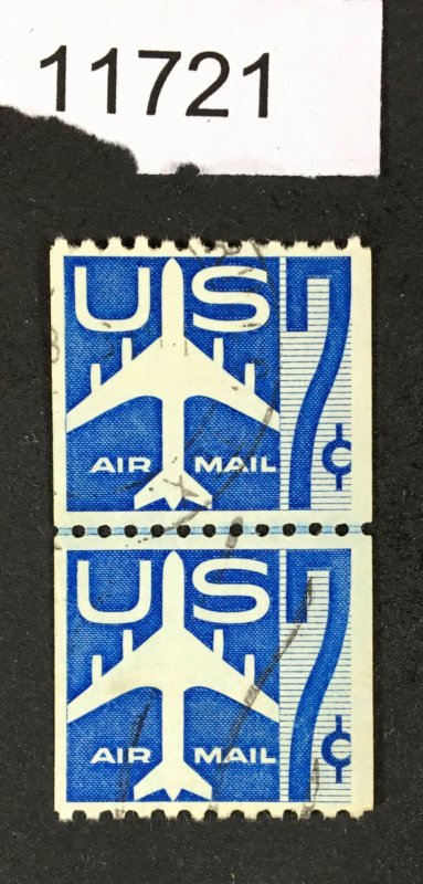 MOMEN: US STAMPS # C52 LINE PAIR USED LOT #11721