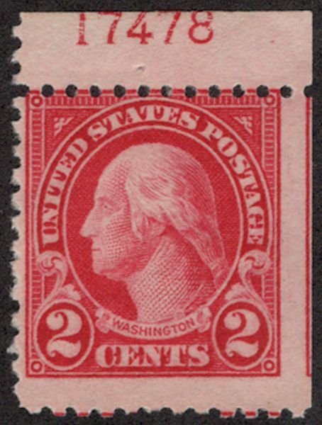 US #554a PLATE NUMBER SINGLE, F/VF mint hinged,  bid high and often